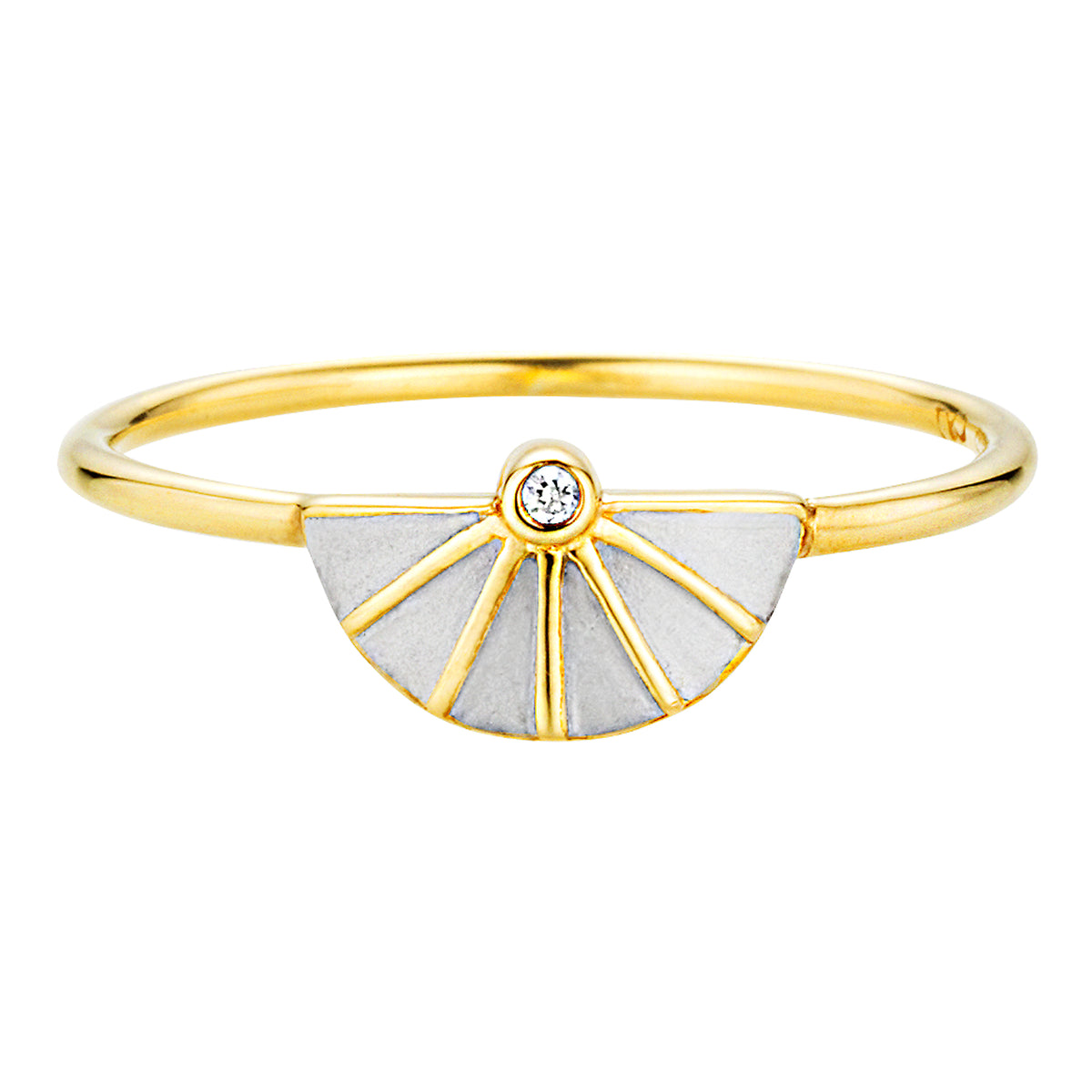 cai love Ring 925/- Sterling Silber vergoldet Zirkonia