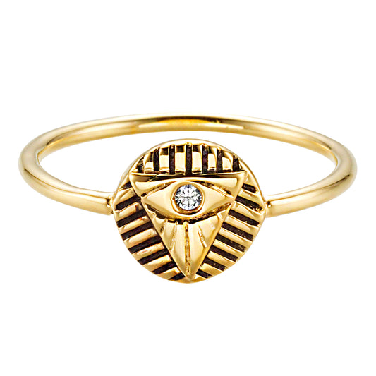 cai love Ring 925/- Sterling Silber vergoldet Zirkonia