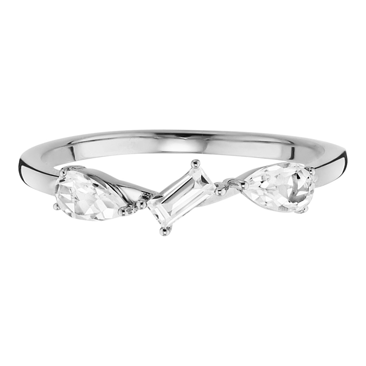 cai Ring 925/- Sterling Silber rhodiniert Weißtopas 0,613ct