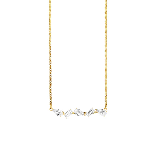 cai Collier Ankerkette 925/- Sterling Silber vergoldet 45,0cm Topas 0,983ct