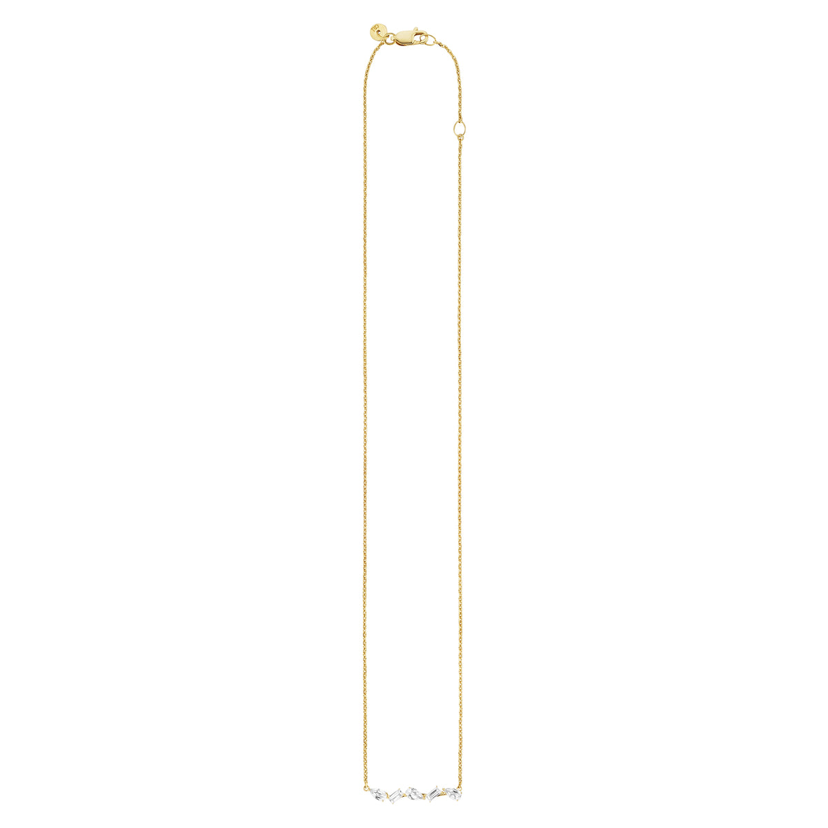 cai Collier Ankerkette 925/- Sterling Silber vergoldet 45,0cm Topas 0,983ct