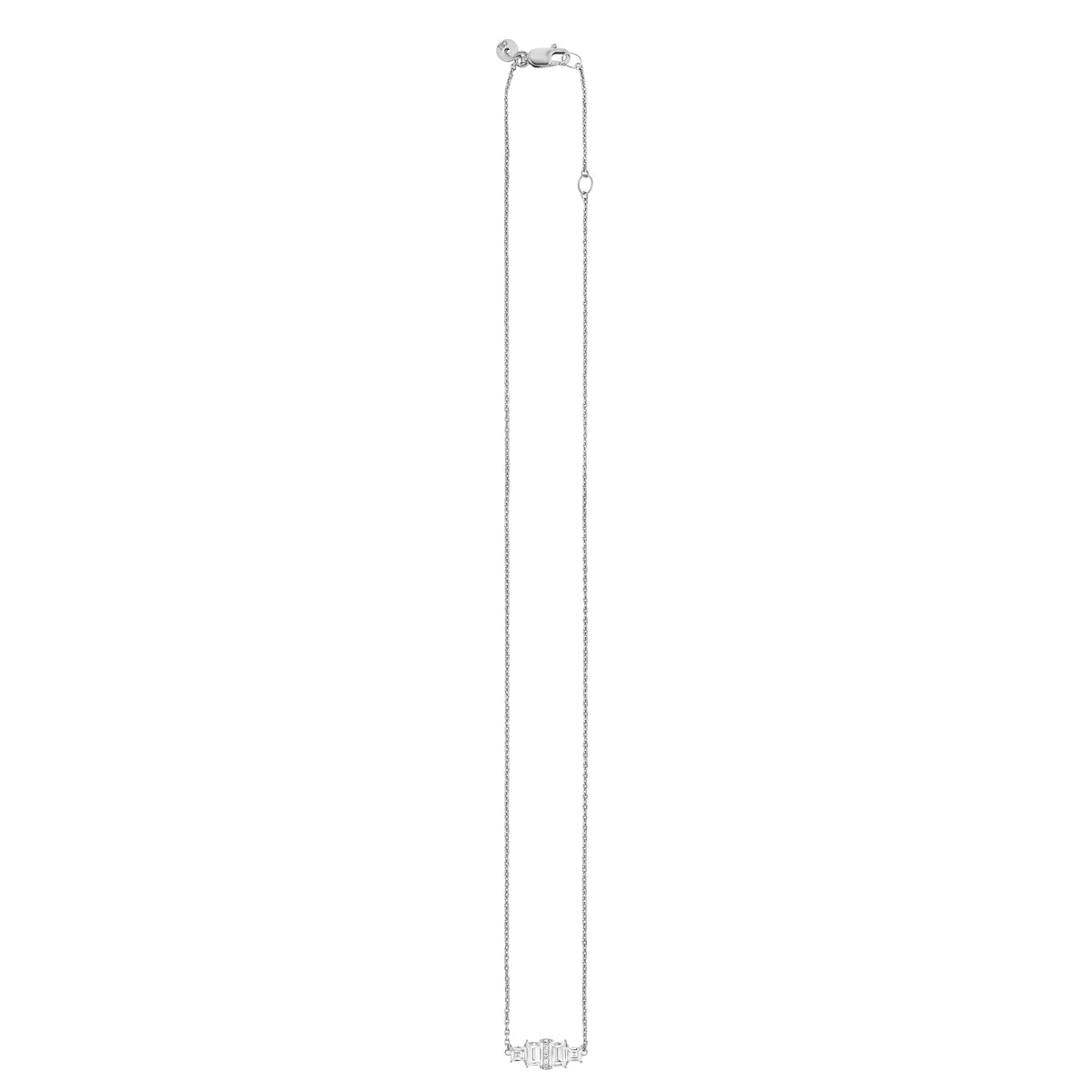 cai Halskette Ankerkette 925/- Sterling Silber rhodiniert 45,0cm Topas 1,022ct