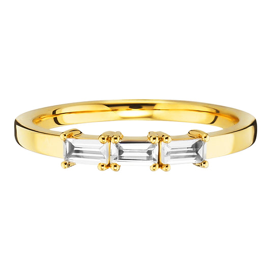 cai Ring 925/- Sterling Silber vergoldet Weißtopas 0,381ct