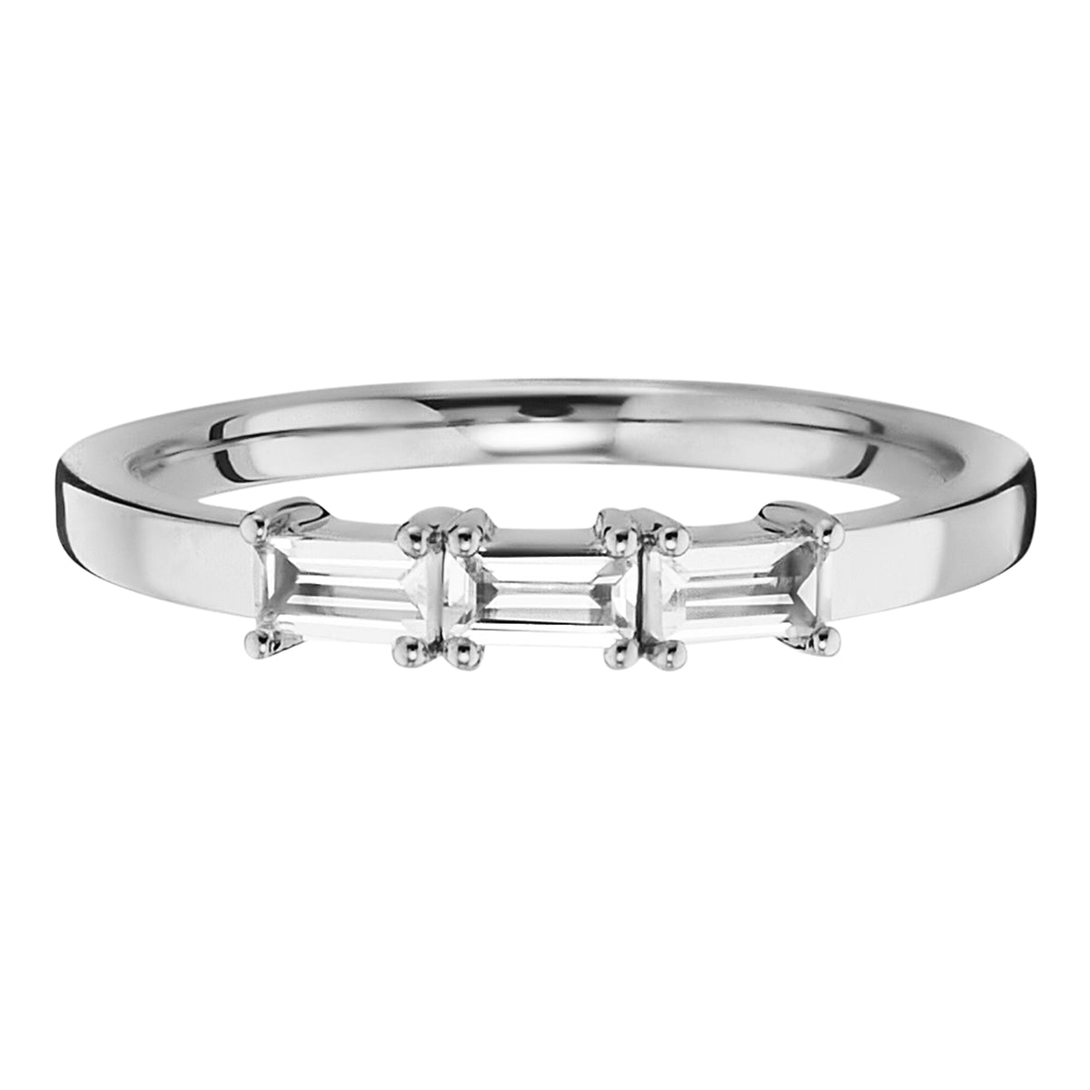 cai Ring 925/- Sterling Silber rhodiniert Weißtopas 0,381