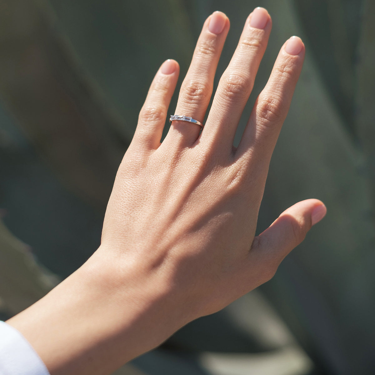 cai Ring 925/- Sterling Silber rhodiniert Weißtopas 0,381