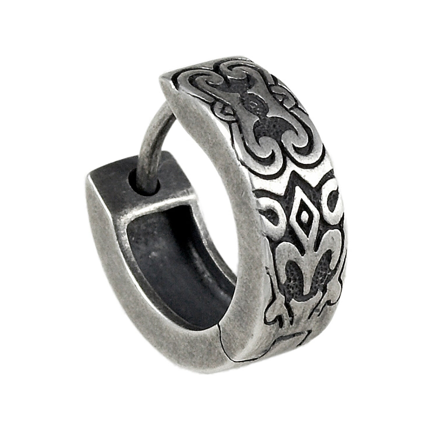 cai Ohrring 925/- Sterling Silber oxidiert 1,4cm ohne Stein