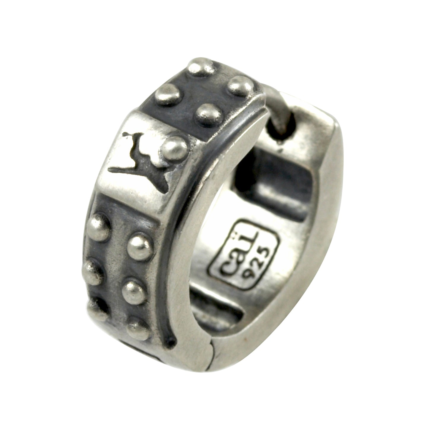 cai Ohrring 925/- Sterling Silber oxidiert 18,0cm ohne Stein