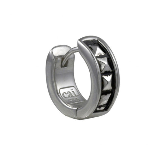 cai Single-Ohrring 925/- Sterling Silber oxidiert 1,4cm ohne Stein