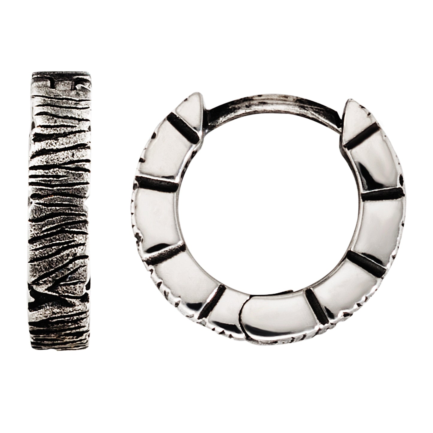 cai Einzel-Ohrring 925/- Sterling Silber oxidiert 1,3cm ohne Stein 0,176ct