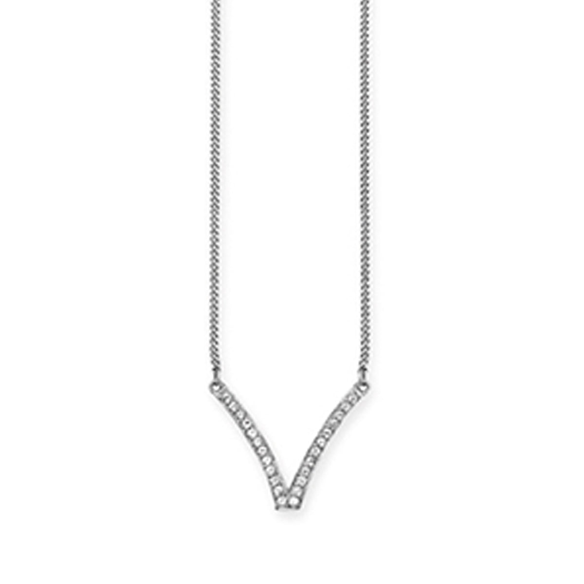 cai Collier Flachpanzerkette 925/- Sterling Silber rhodiniert 65,0cm Topas 0,240ct