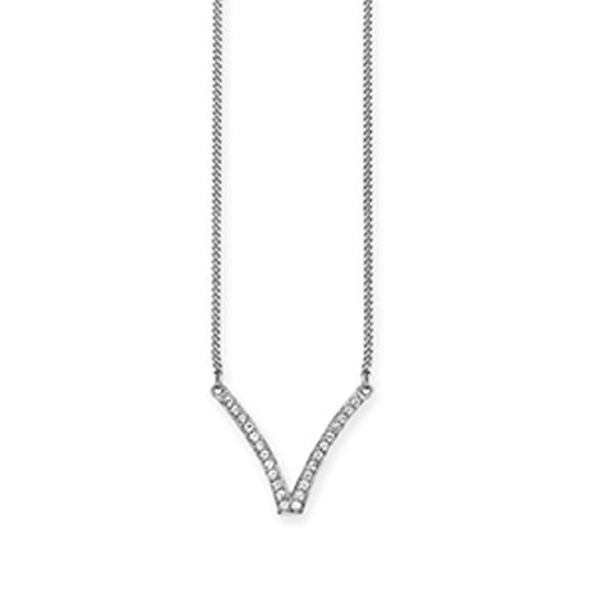 cai Collier Flachpanzerkette 925/- Sterling Silber rhodiniert 65,0cm Topas 0,240ct