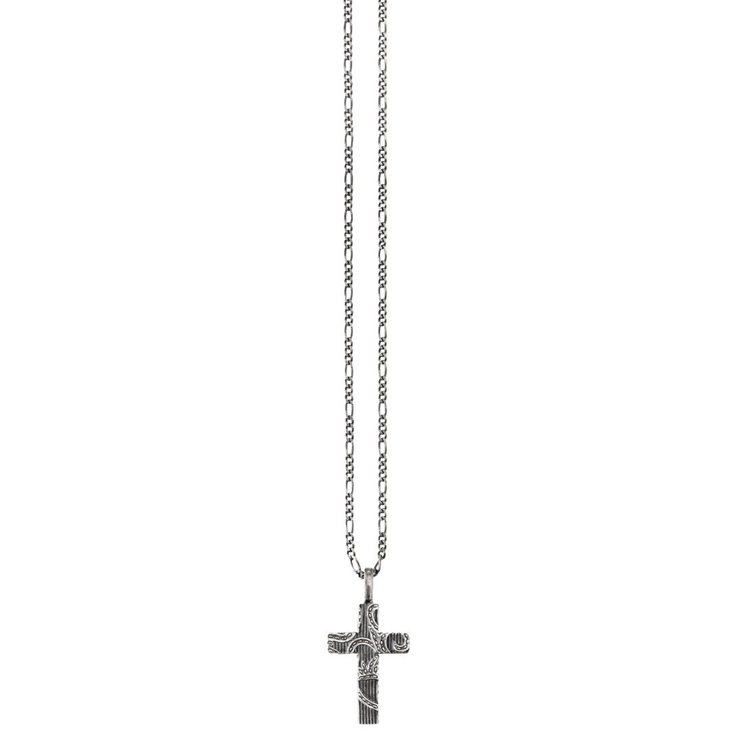cai Anhänger mit Kette Figarokette 925/- Sterling Silber oxidiert 55cm ohne Stein