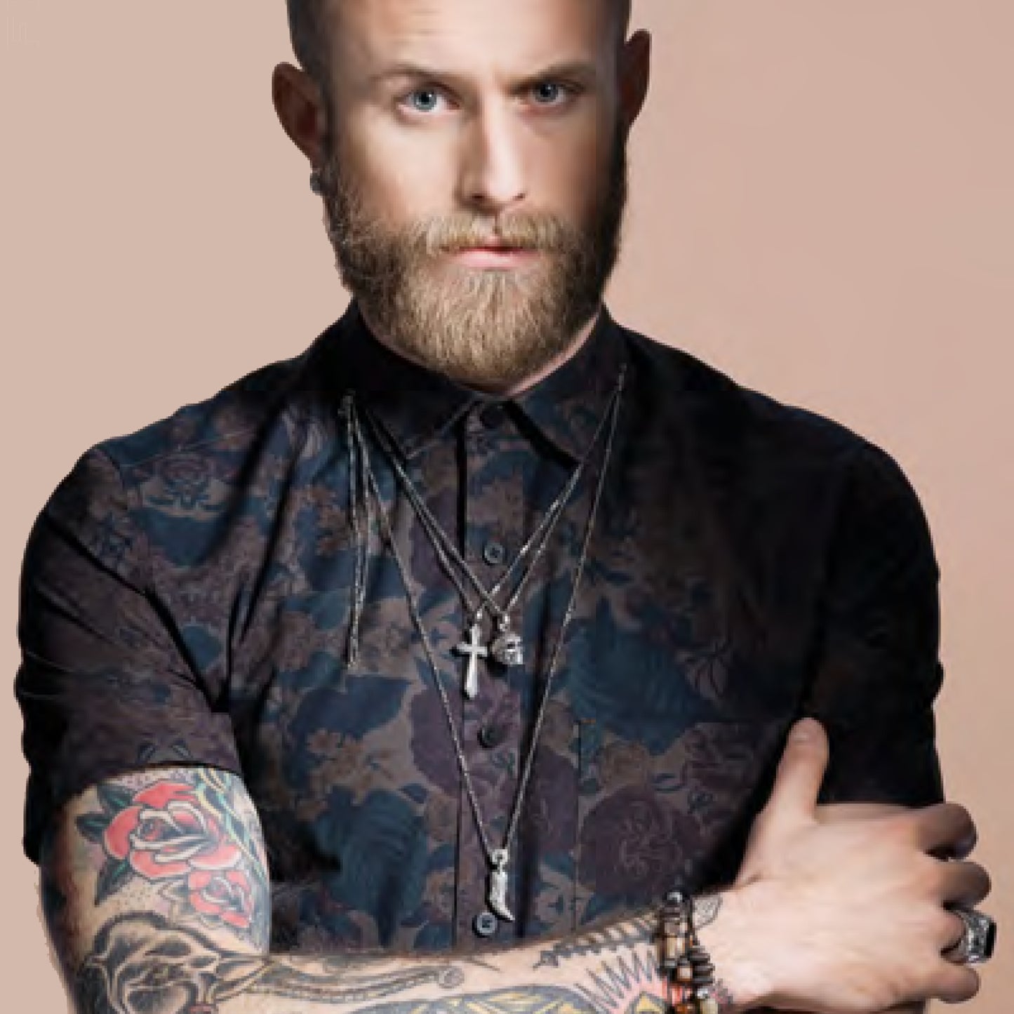 cai Anhänger mit Kette Figarokette 925/- Sterling Silber oxidiert 55cm ohne Stein