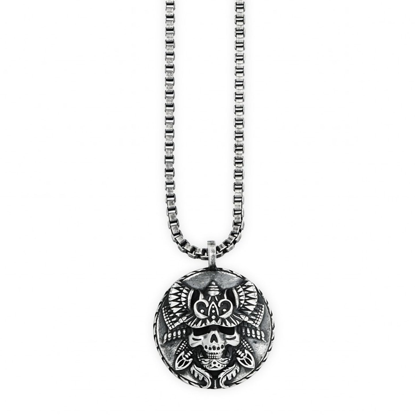 cai Anhänger mit Kette Venezianerkette 925/- Sterling Silber oxidiert 55cm ohne
