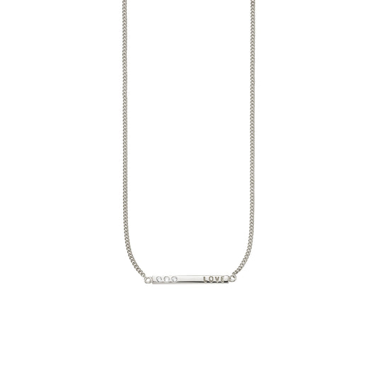 cai love Collier Flachpanzerkette 925/- Sterling Silber rhodiniert 42,0cm Zirkonia