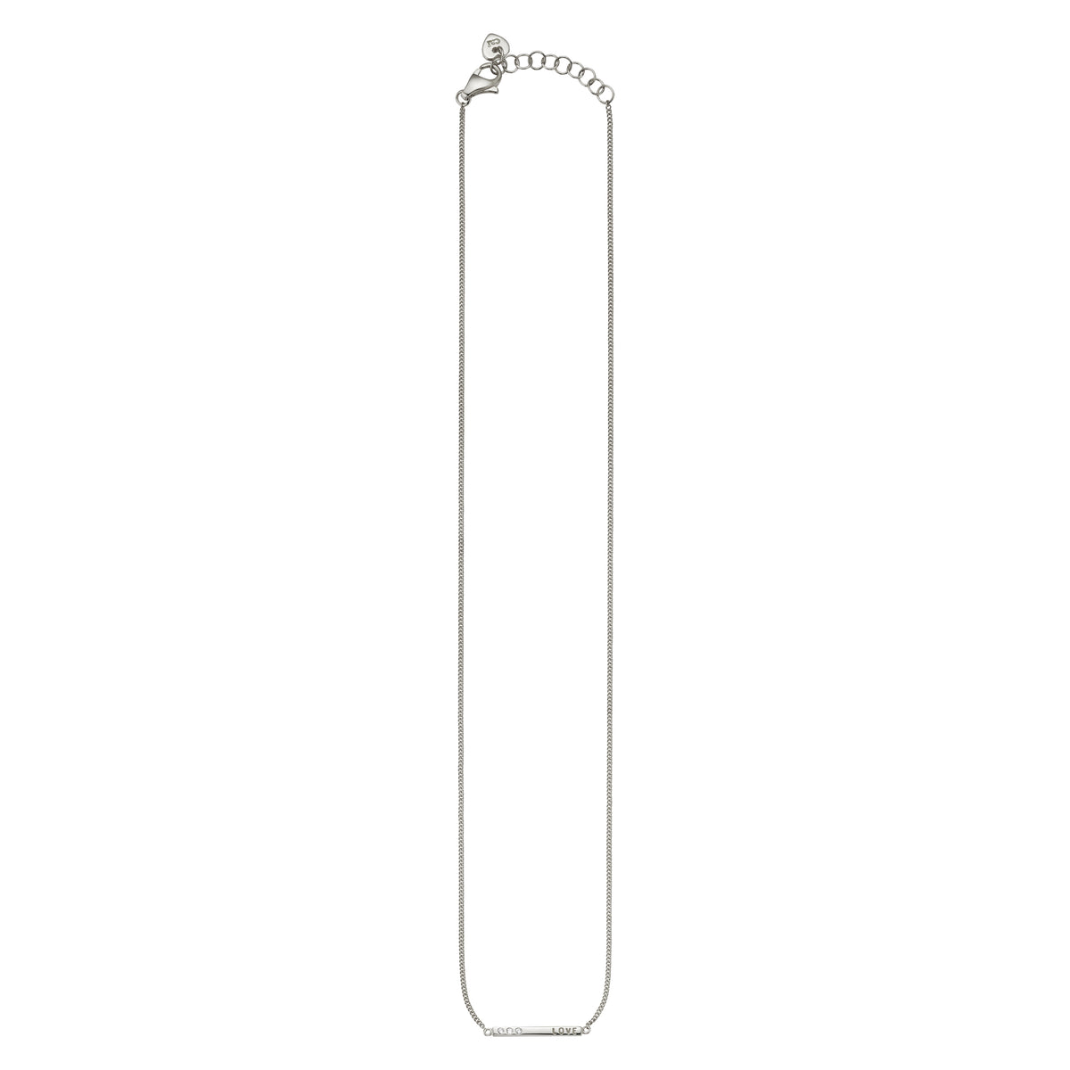 cai love Collier Flachpanzerkette 925/- Sterling Silber rhodiniert 42,0cm Zirkonia