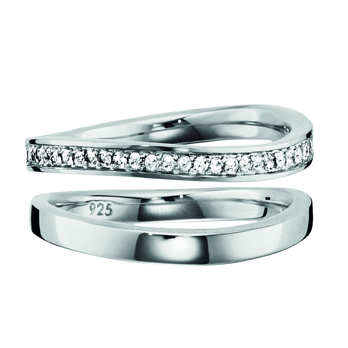 cai Ring 925/- Sterling Silber rhodiniert Topas 0,112ct