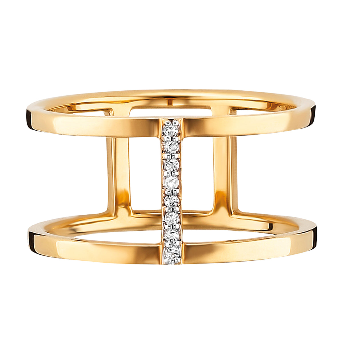 cai Ring 925/- Sterling Silber vergoldet Topas 0,036ct