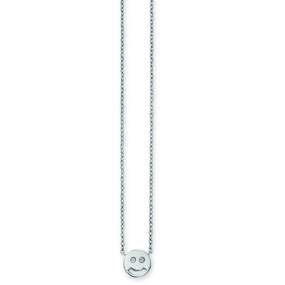 cai love Collier Ankerkette 925/- Sterling Silber rhodiniert 44,0cm Zirkonia