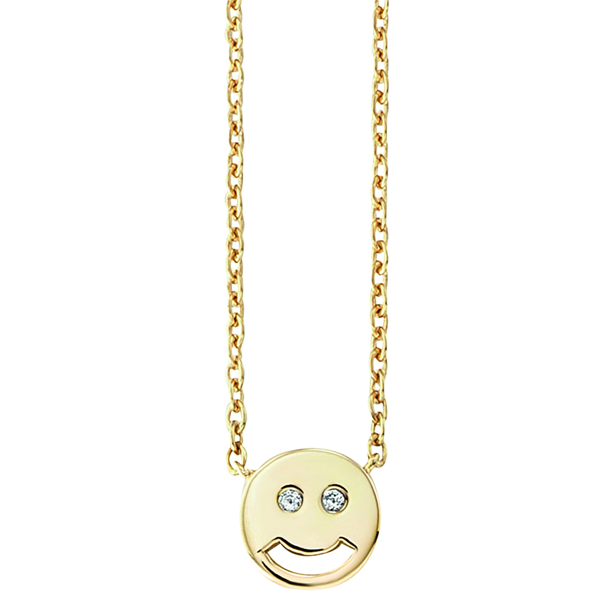 cai love Collier Ankerkette 925/- Sterling Silber vergoldet 44,0cm Zirkonia