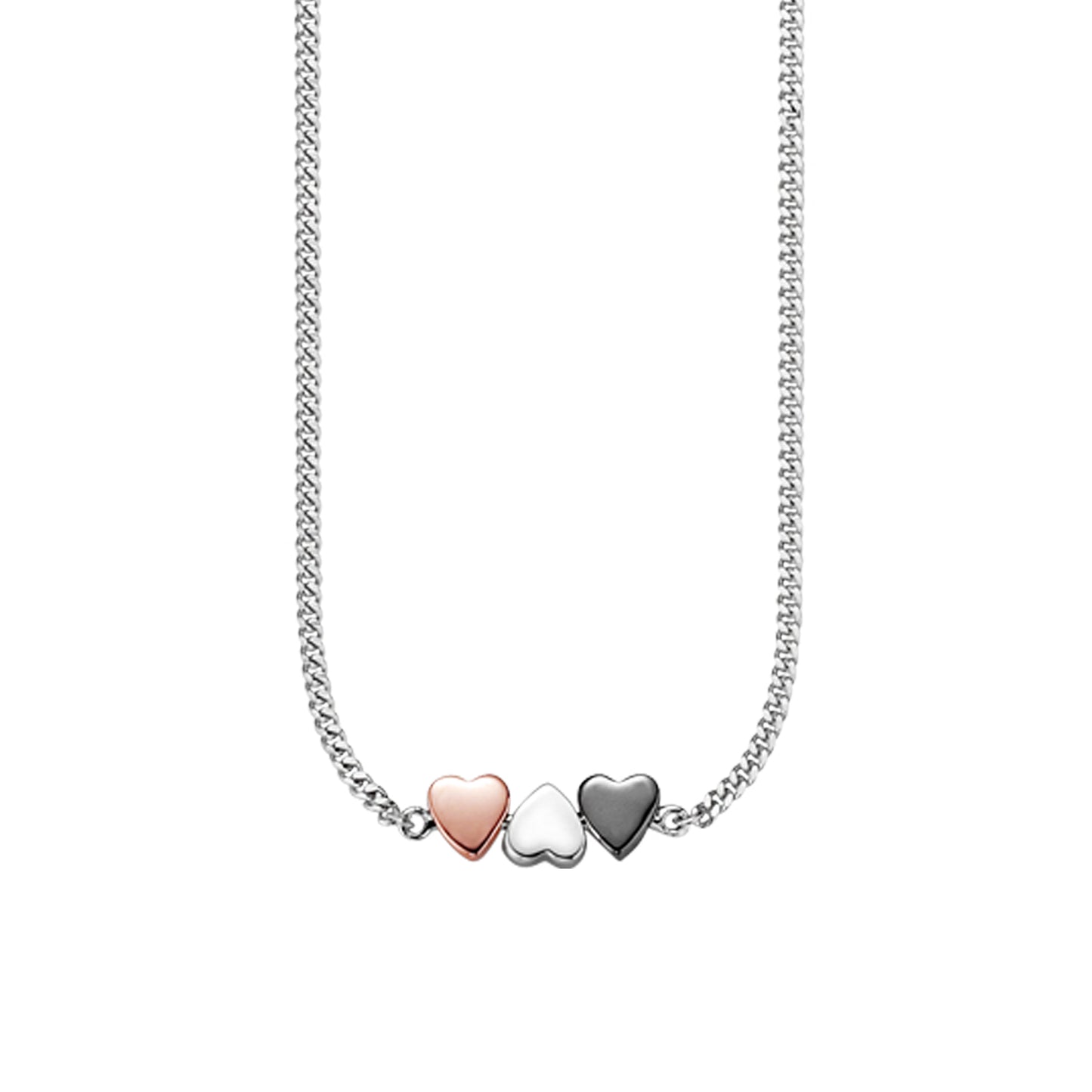 cai Collier Flachpanzerkette 925/- Sterling Silber rhodiniert 42,0cm ohne Stein