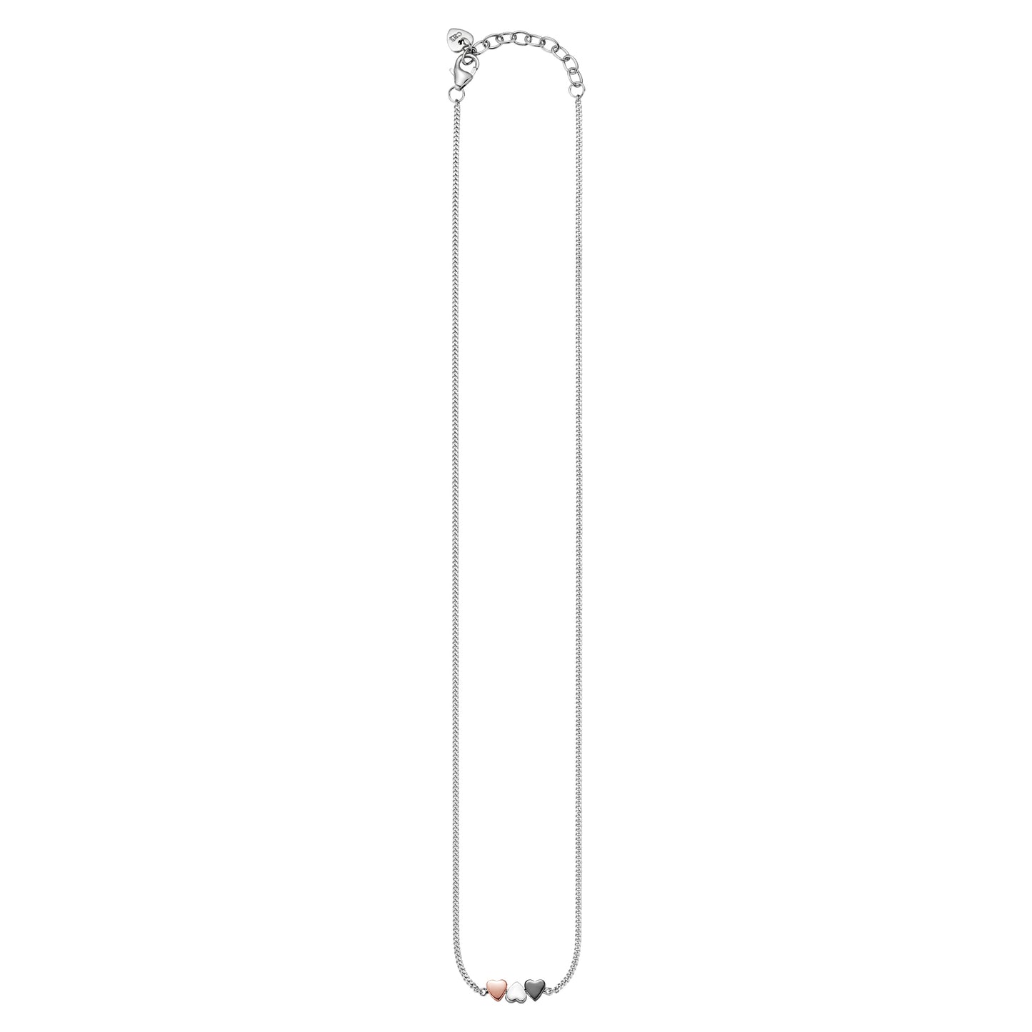 cai Collier Flachpanzerkette 925/- Sterling Silber rhodiniert 42,0cm ohne Stein