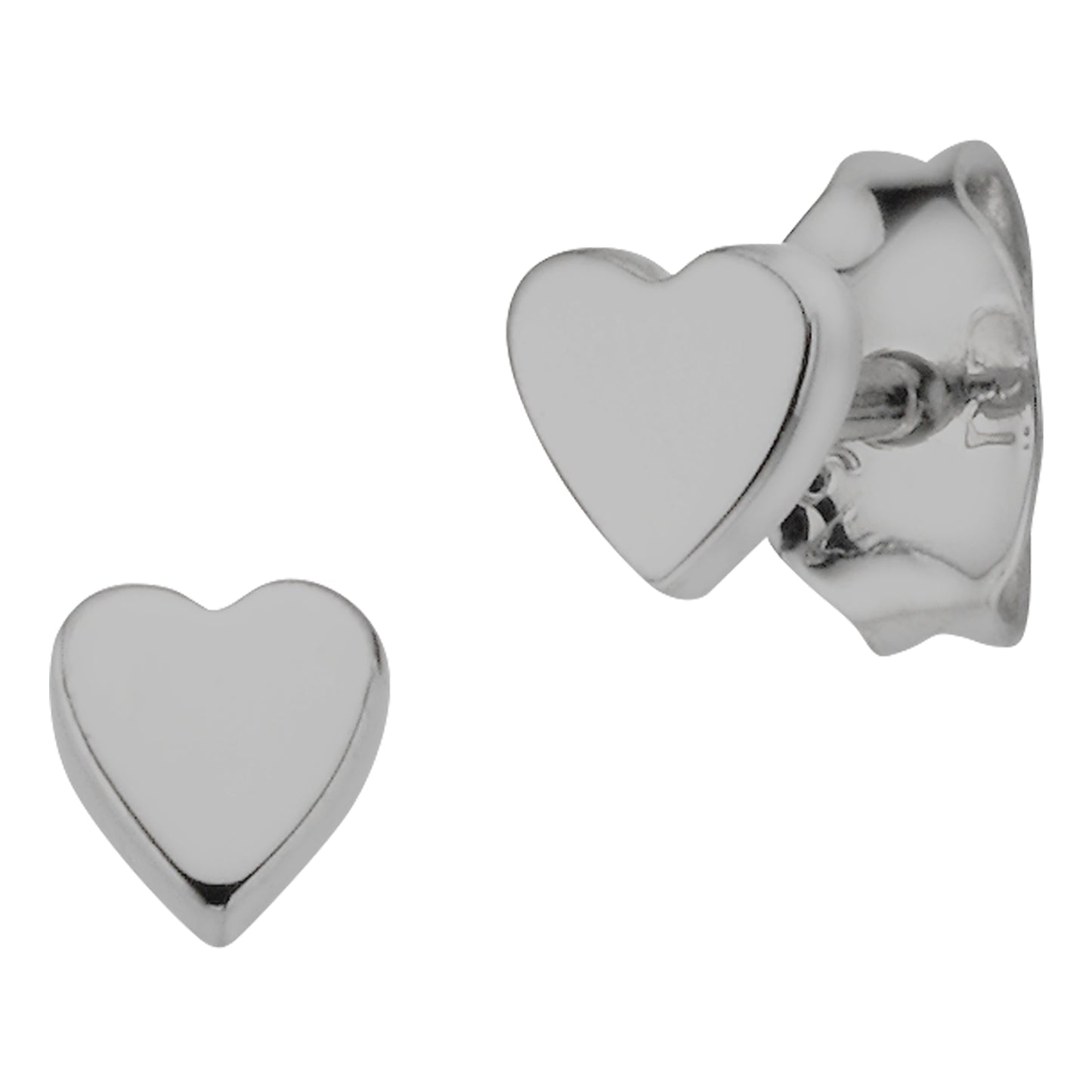 cai Ohrstecker 925/- Sterling Silber rhodiniert 0,4cm ohne