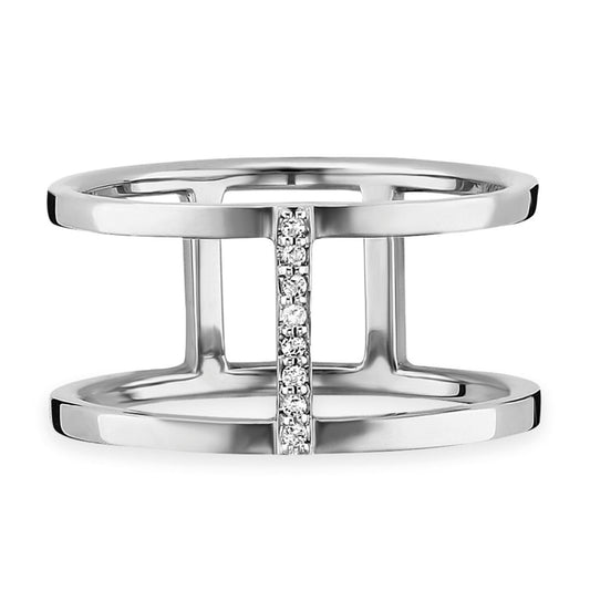 cai Ring 925/- Sterling Silber rhodiniert Topas 0,036ct