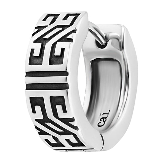 cai Single Creole 925/- Sterling Silber oxidiert 1,4cm