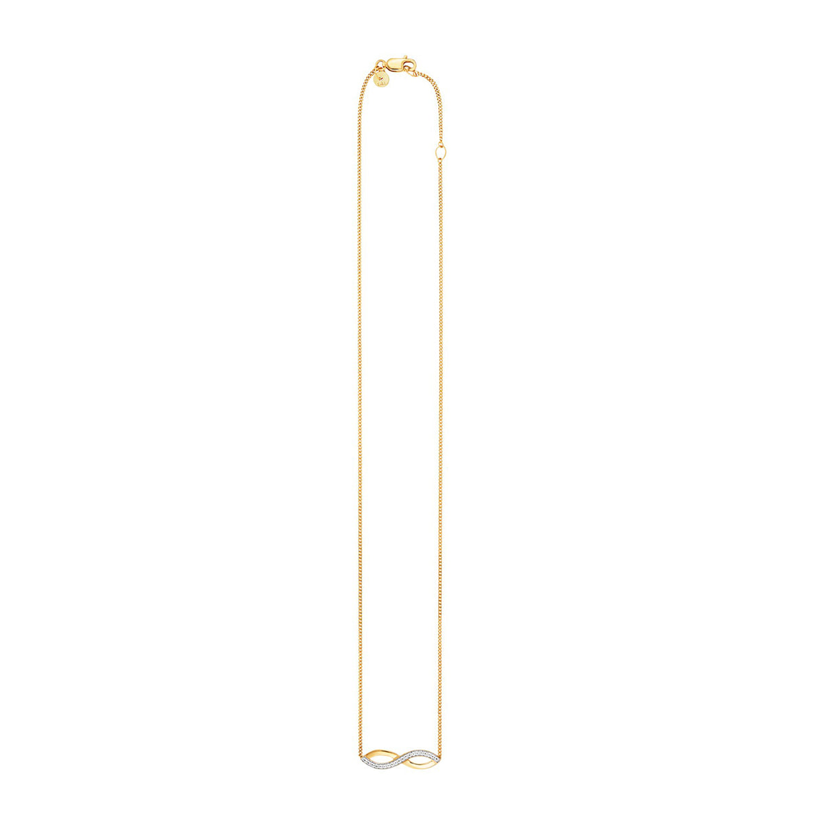 cai Collier Panzerkette 925/- Sterling Silber vergoldet (teil) 45,0cm Topas 0,096ct.
