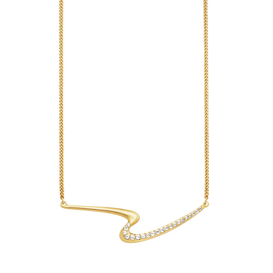 cai Collier Panzerkette 925/- Sterling Silber vergoldet 45,0cm Topas