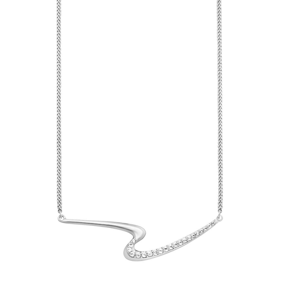 cai Collier Panzerkette 925/- Sterling Silber rhodiniert 45,0cm Topas
