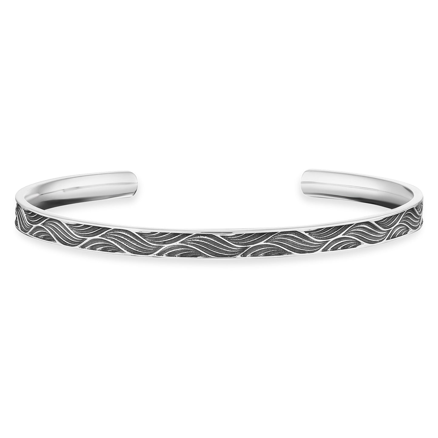 cai Armreif keine / nicht relevant 925/- Sterling Silber oxidiert 6,5cm ohne Stein