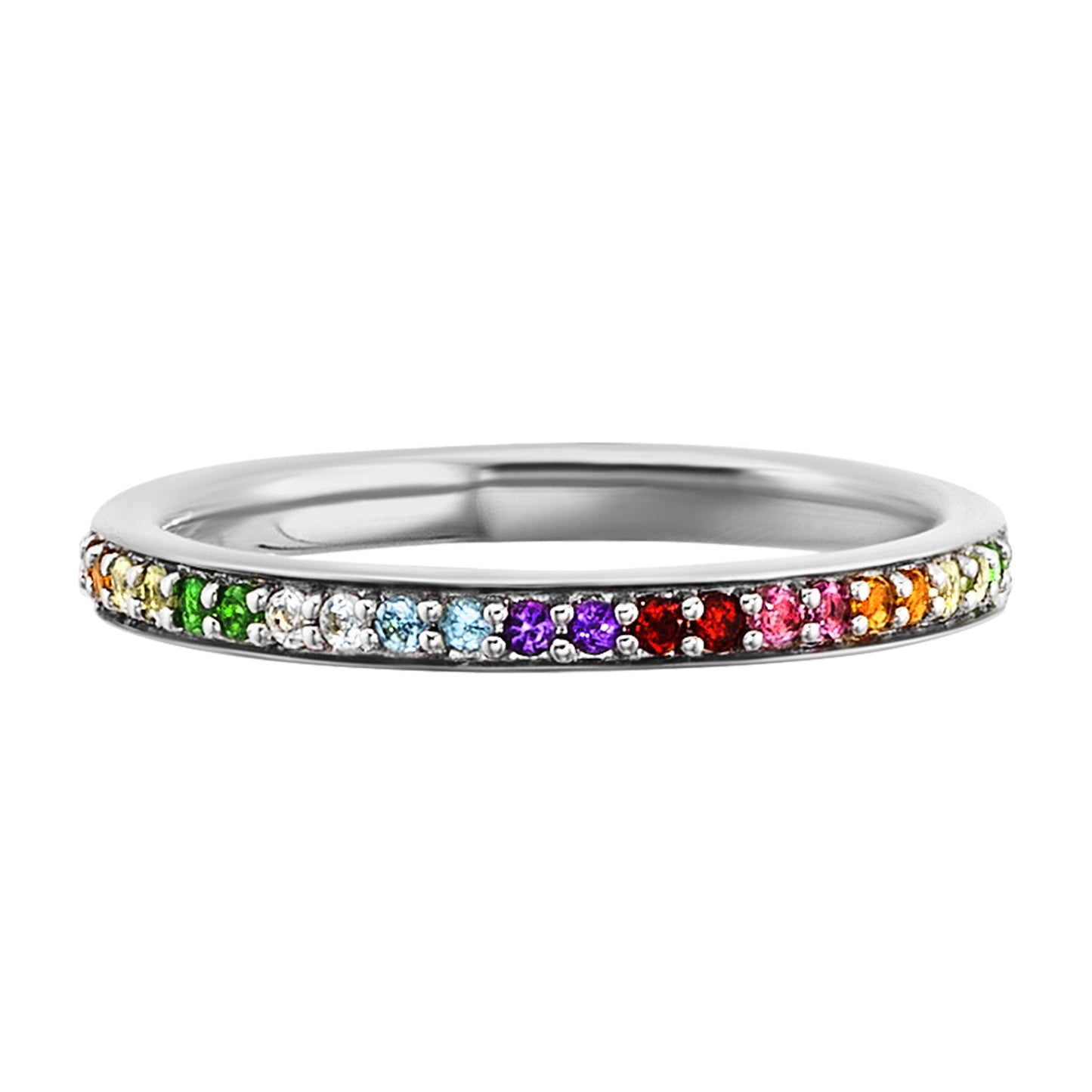 cai Ring 925/- Sterling Silber rhodiniert Granat 0,040ct.