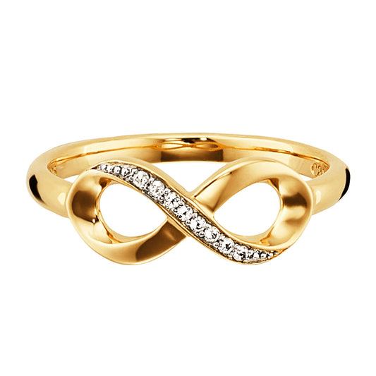 cai Ring 925/- Sterling Silber vergoldet Topas 0,32ct