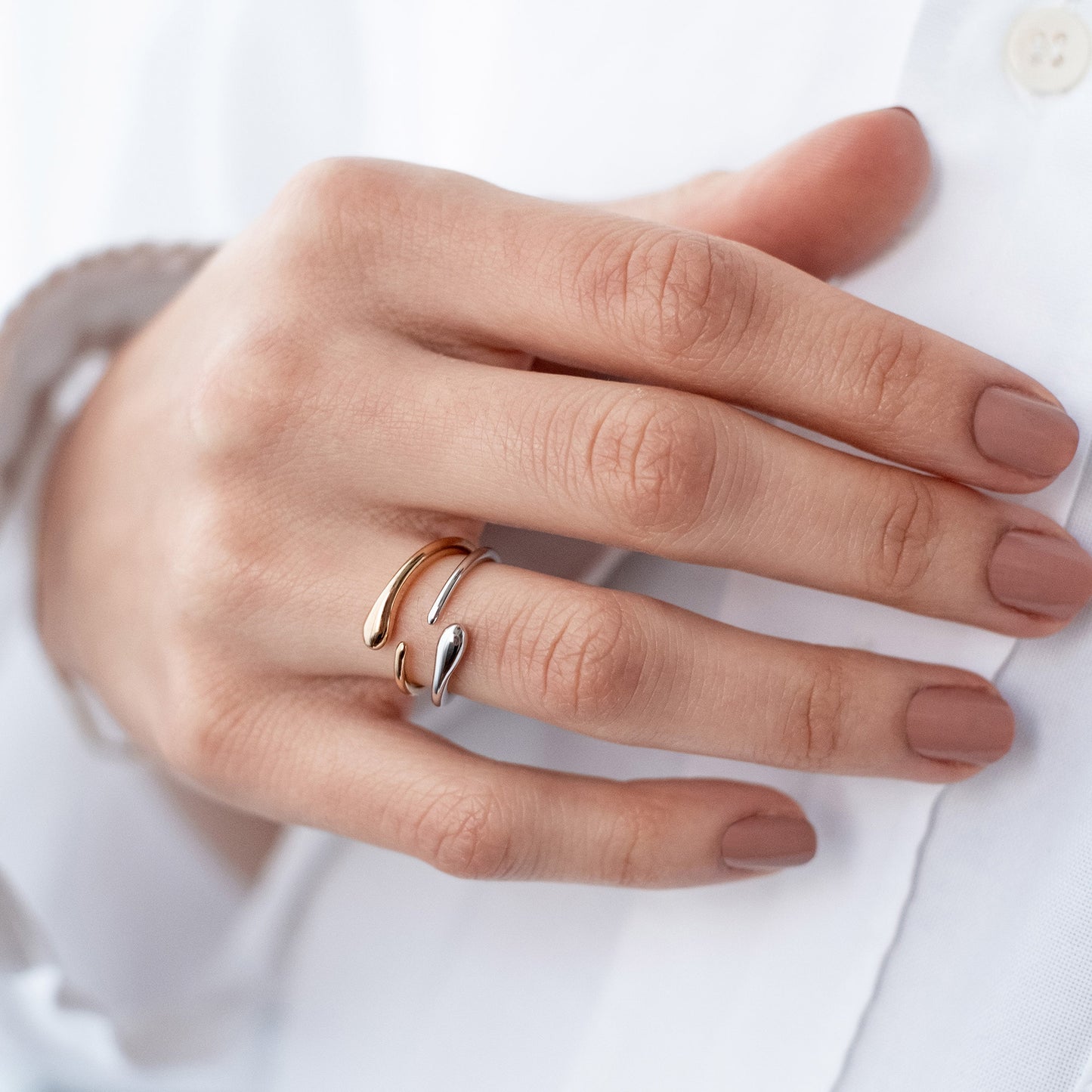 cai Ring 925/- Sterling Silber vergoldet ohne Stein
