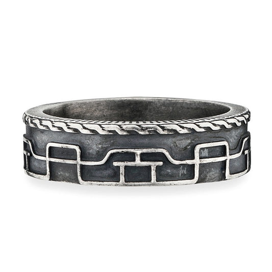cai Ring 925/- Sterling Silber oxidiert ohne Stein