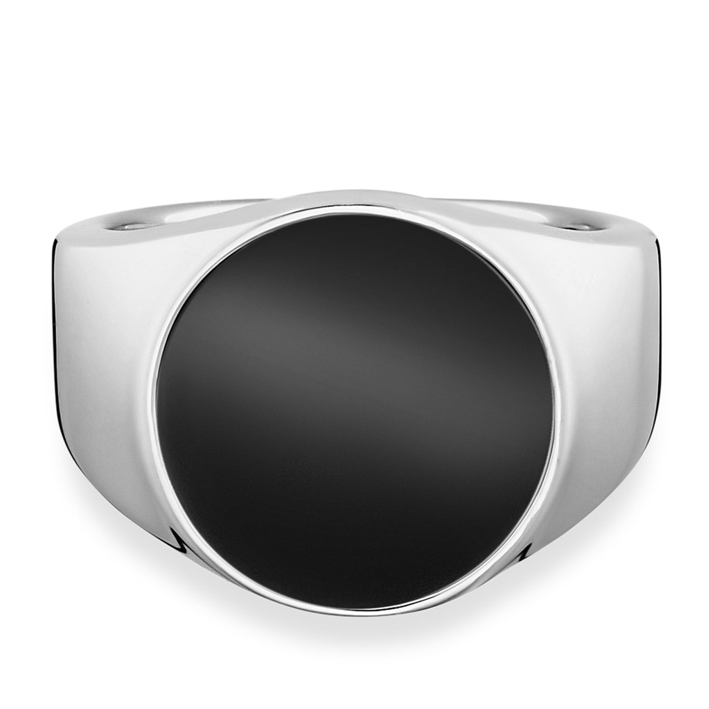 cai Ring 925/- Sterling Silber rhodiniert Onyx 2,50ct
