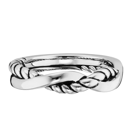 cai Ring 925/- Sterling Silber rhodiniert ohne Stein
