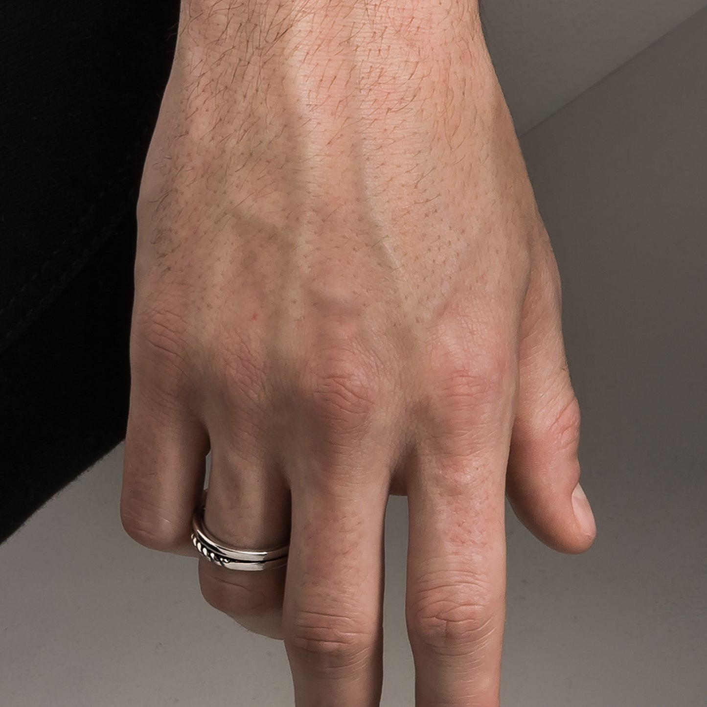 cai Ring 925/- Sterling Silber rhodiniert ohne Stein