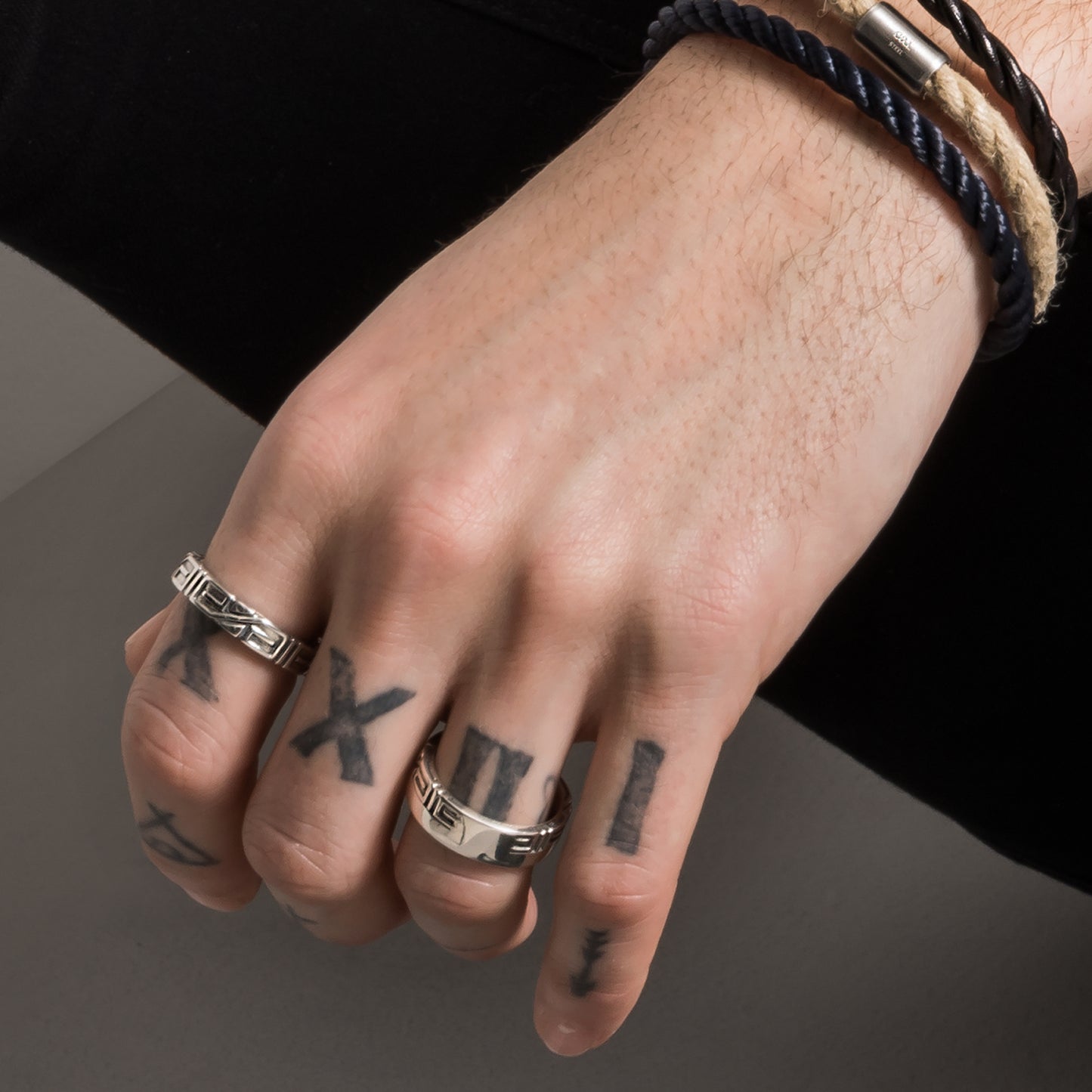 cai Ring 925/- Sterling Silber rhodiniert ohne Stein