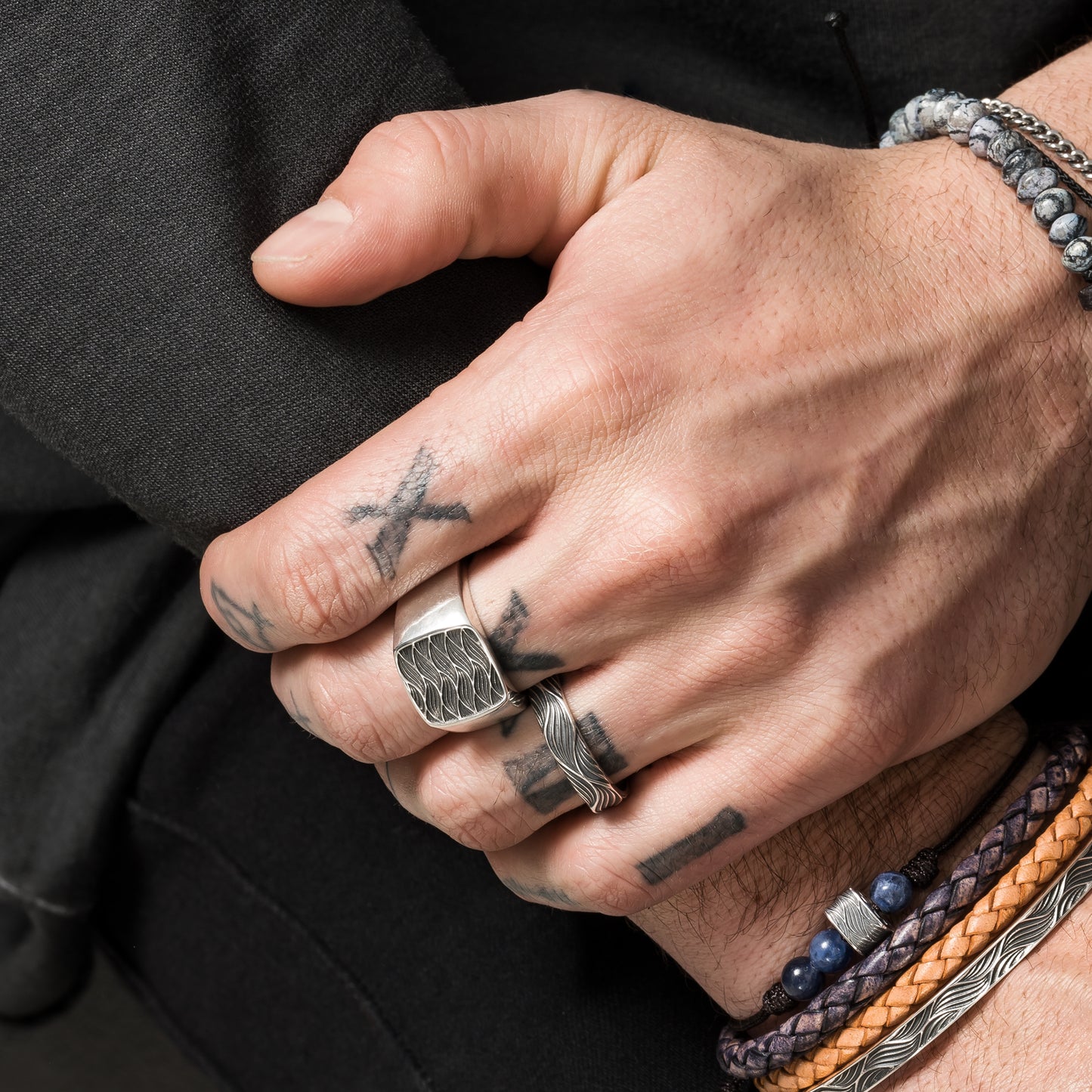 cai Ring 925/- Sterling Silber oxidiert ohne