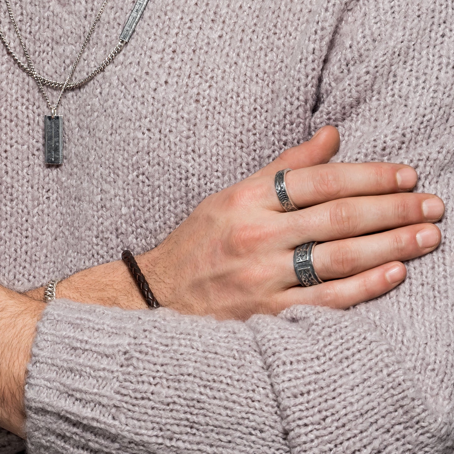 cai Ring 925/- Sterling Silber oxidiert ohne