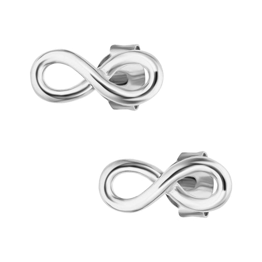 cai Ohrstecker 925/- Sterling Silber rhodiniert 0,4cm ohne Stein