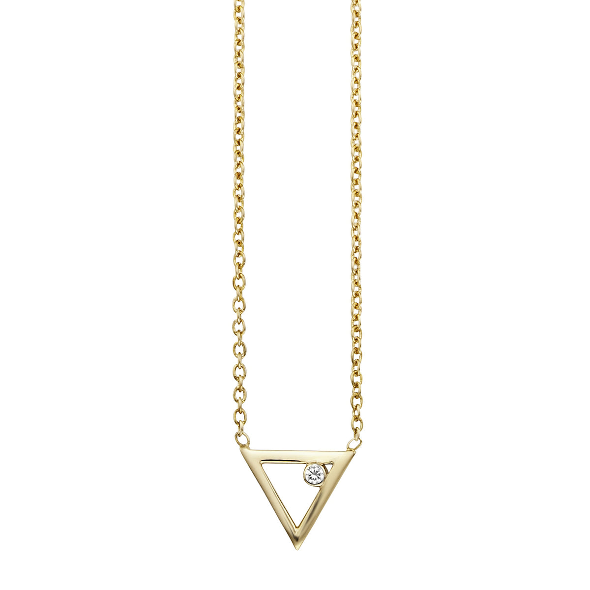 cai love Collier Flachpanzerkette 925/- Sterling Silber vergoldet 44,0cm Zirkonia