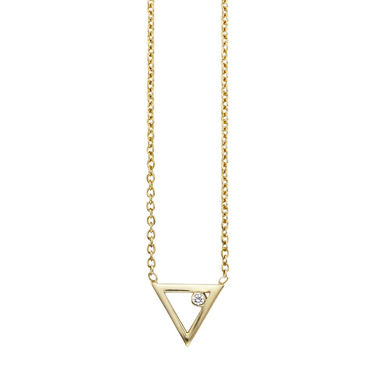 cai love Collier Flachpanzerkette 925/- Sterling Silber vergoldet 44,0cm Zirkonia