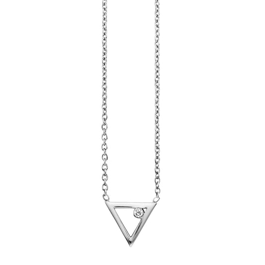 cai love Collier Flachpanzerkette 925/- Sterling Silber rhodiniert 44,0cm Zirkonia