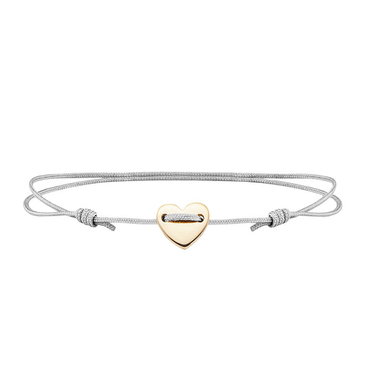cai love Armband Textilband 925/- Sterling Silber vergoldet 19,0cm
