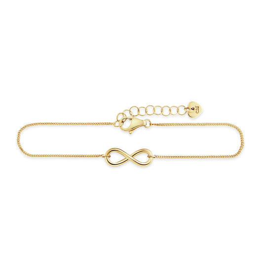 cai Armband Flachpanzerkette 925/- Sterling Silber vergoldet 19,0cm