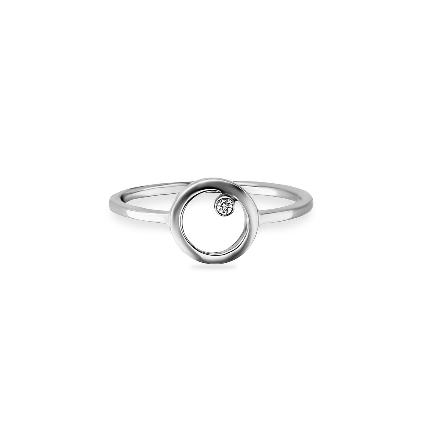 cai Ring 925/- Sterling Silber rhodiniert Zirkonia